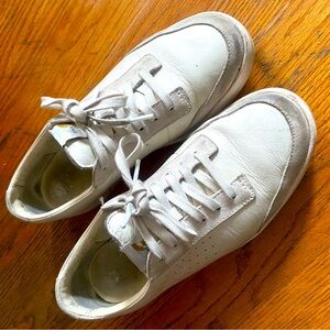 Clarks White Leather Sneaker